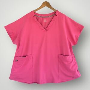 🎉5 for $45🎉 NWT Climate Roght Cuddl Duds Scrub Top Pink Women Size 2X